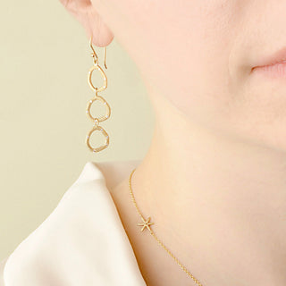 Triple Open Shape Hook Earrings - Anne Sportun Fine Jewellery