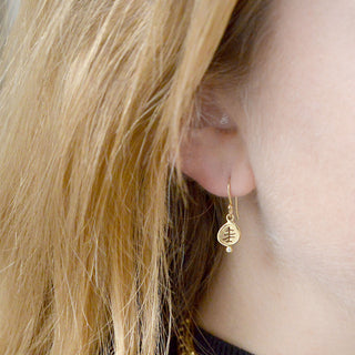 Petite Tree Charm Hook Earrings - Anne Sportun Fine Jewellery