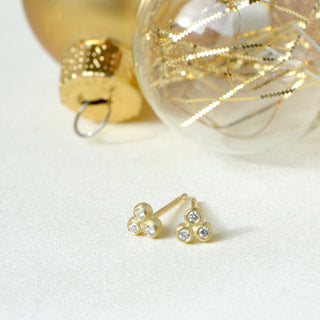 Trinity Diamond Mini Studs - Anne Sportun Fine Jewellery