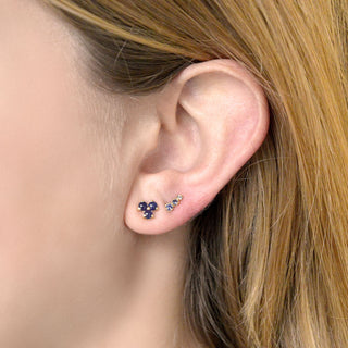 Mini Trillium Gemstone Stud Earrings - Anne Sportun Fine Jewellery