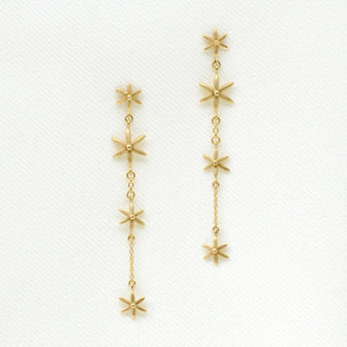 4 Star Dangle Earrings - Anne Sportun Fine Jewellery