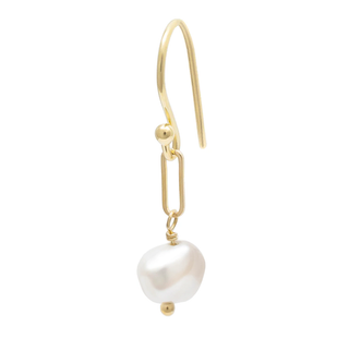 Pearl Nugget Paper Clip Earrings - Anne Sportun Fine Jewellery