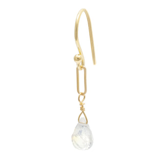 Moonstone Paper Clip Earrings - Anne Sportun Fine Jewellery