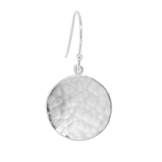 Hammered Disc Coin Drop Earrings - Anne Sportun Fine Jewellery
