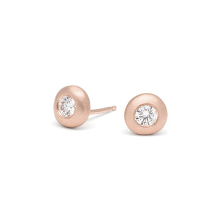 Diamond Bezel Stud Earrings ~0.20tcw - Anne Sportun Fine Jewellery