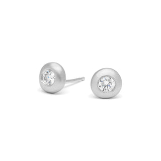 Diamond Bezel Stud Earrings ~0.20tcw - Anne Sportun Fine Jewellery