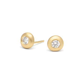 Diamond Bezel Stud Earrings ~0.20tcw - Anne Sportun Fine Jewellery