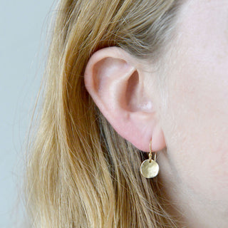 Petite Gold Round Disc Earrings - Anne Sportun Fine Jewellery