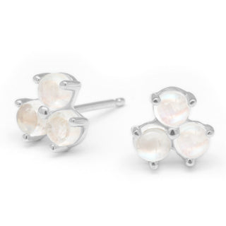 Mini Trillium Gemstone Stud Earrings - Anne Sportun Fine Jewellery