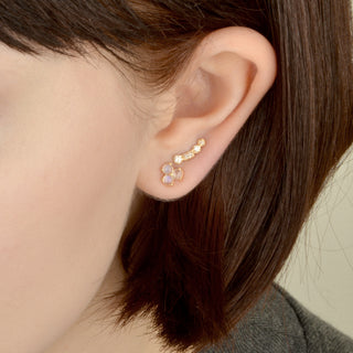 4 Stone Round and Baguette Diamond Climbers - Anne Sportun Fine Jewellery