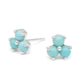 Mini Trillium Gemstone Stud Earrings - Anne Sportun Fine Jewellery