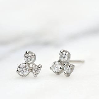 Diamond Trio Cluster Earrings - Anne Sportun Fine Jewellery