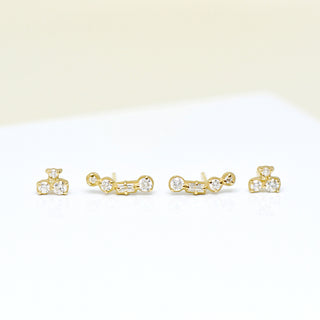 Cluster Trio Diamond Earrings - Anne Sportun Fine Jewellery