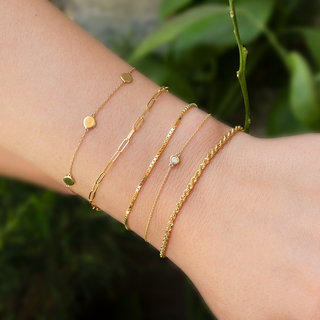 2mm Gold Paperclip Bracelet - Anne Sportun Fine Jewellery