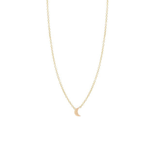 Itty Bitty Crescent Moon Necklace I 14k - Final Sale