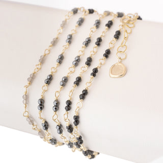 Gold Tied Ombre Gemstone Wrap Bracelet - Anne Sportun Fine Jewellery