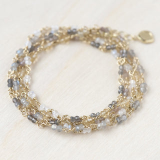 Gold Tied Ombre Gemstone Wrap Bracelet - Anne Sportun Fine Jewellery