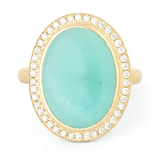 Oval Amazonite Ring - Anne Sportun Fine Jewellery