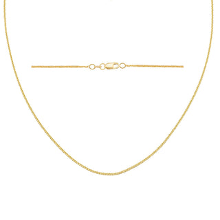 0.8mm Solid Square Wheat Link Chain - Anne Sportun Fine Jewellery