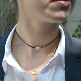 Hammered Disc Necklace - Anne Sportun Fine Jewellery