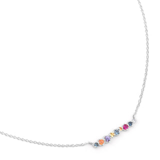 Multi-Coloured Sapphire Bar Necklace - Anne Sportun Fine Jewellery