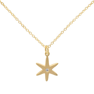 Diamond Center Star Necklace - Anne Sportun Fine Jewellery