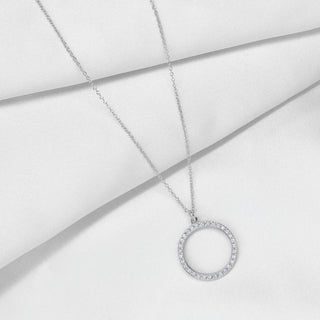 "Everlasting Love" Diamond Pave Open Circle Necklace - Anne Sportun Fine Jewellery