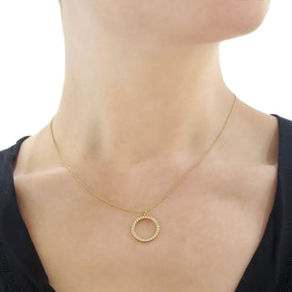 "Everlasting Love" Diamond Pave Open Circle Necklace - Anne Sportun Fine Jewellery
