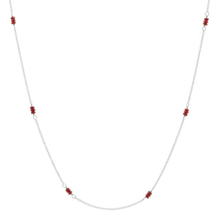 Sapphire or Ruby Station Necklace - Anne Sportun Fine Jewellery