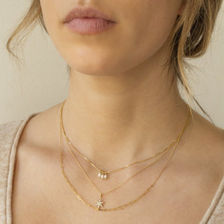 Paperclip + Light Cable Chain Necklace - Anne Sportun Fine Jewellery
