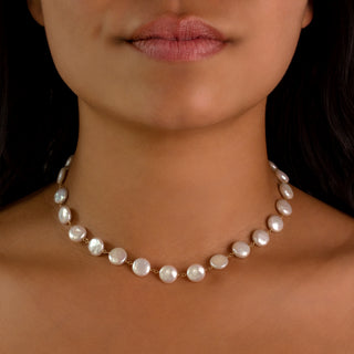 Coin Pearl Tied Necklace - Anne Sportun Fine Jewellery