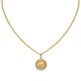Luna' Diamond Star Coin Rolo Necklace - Anne Sportun Fine Jewellery