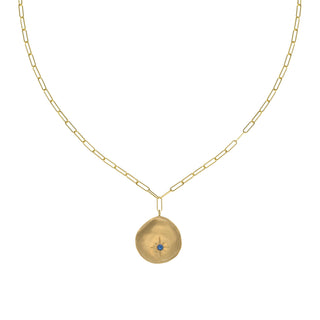 Luna Star Coin Paper Clip Necklace - Anne Sportun Fine Jewellery