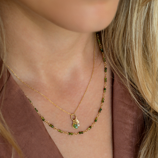 Mini Gemstone Charm Necklace - Final Sale - Anne Sportun Fine Jewellery