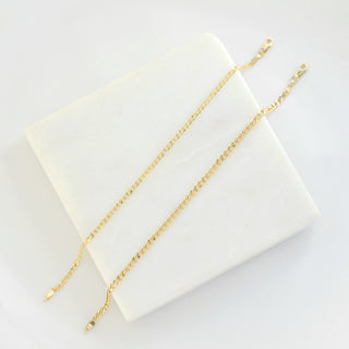 3mm Hollow Curb Link Chain Bracelet | 10k - Anne Sportun Fine Jewellery