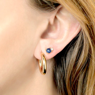 Diamond & Gemstone Duo Earrings - Final Sale Sample Item - Anne Sportun Fine Jewellery