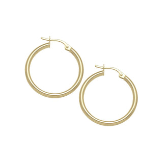 2mm Tube Hoops | 23.4mm | 10k - Anne Sportun Fine Jewellery