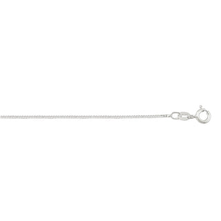 1.2mm Silver Solid Curb Link Chain - Anne Sportun Fine Jewellery