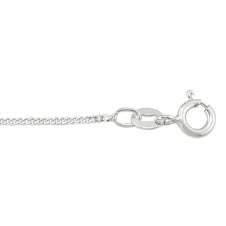 1.2mm Silver Solid Curb Link Chain - Anne Sportun Fine Jewellery