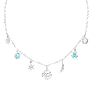 Multi Gemstone Charm Necklace - Anne Sportun Fine Jewellery