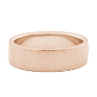 Line Textured 6.5mm Wide Band - Anne Sportun Fine Jewellery