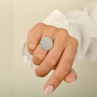 Diamond 'Stardust' Disc Ring - Anne Sportun Fine Jewellery