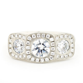 Triple Illusion Cushion Engagement Ring - Anne Sportun Fine Jewellery