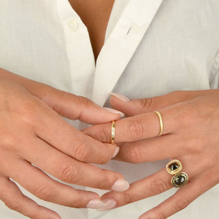 Single Row Diamond Wonky Band - Anne Sportun Fine Jewellery