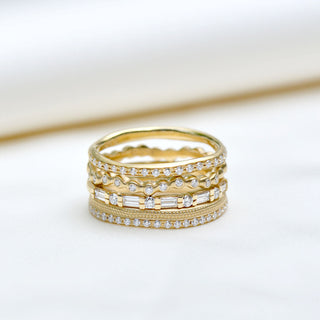 Single Row Diamond Wonky Band - Anne Sportun Fine Jewellery