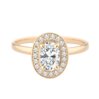 The 'Alexandra' Oval Halo Mount - Anne Sportun Fine Jewellery