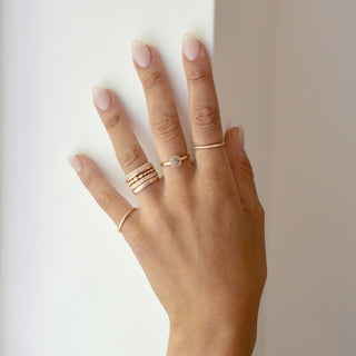 Gold Wavy Stardust Band - Anne Sportun Fine Jewellery
