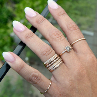 One of a Kind Bezel Set Grey Diamond Ring - Anne Sportun Fine Jewellery