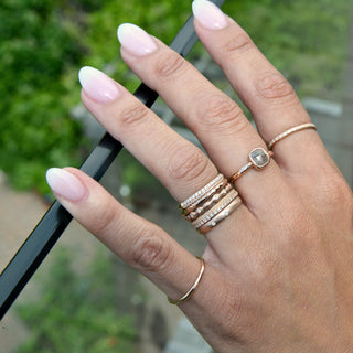 Gold Wavy Stardust Band - Anne Sportun Fine Jewellery