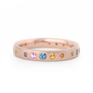 Multi-Colour Gypsy Set Sapphire Band - Anne Sportun Fine Jewellery